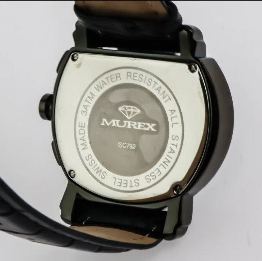 MUREX Swiss Chronograph Stainless Steel Quartz Watch 42.5x52mm 3ATM ISC792