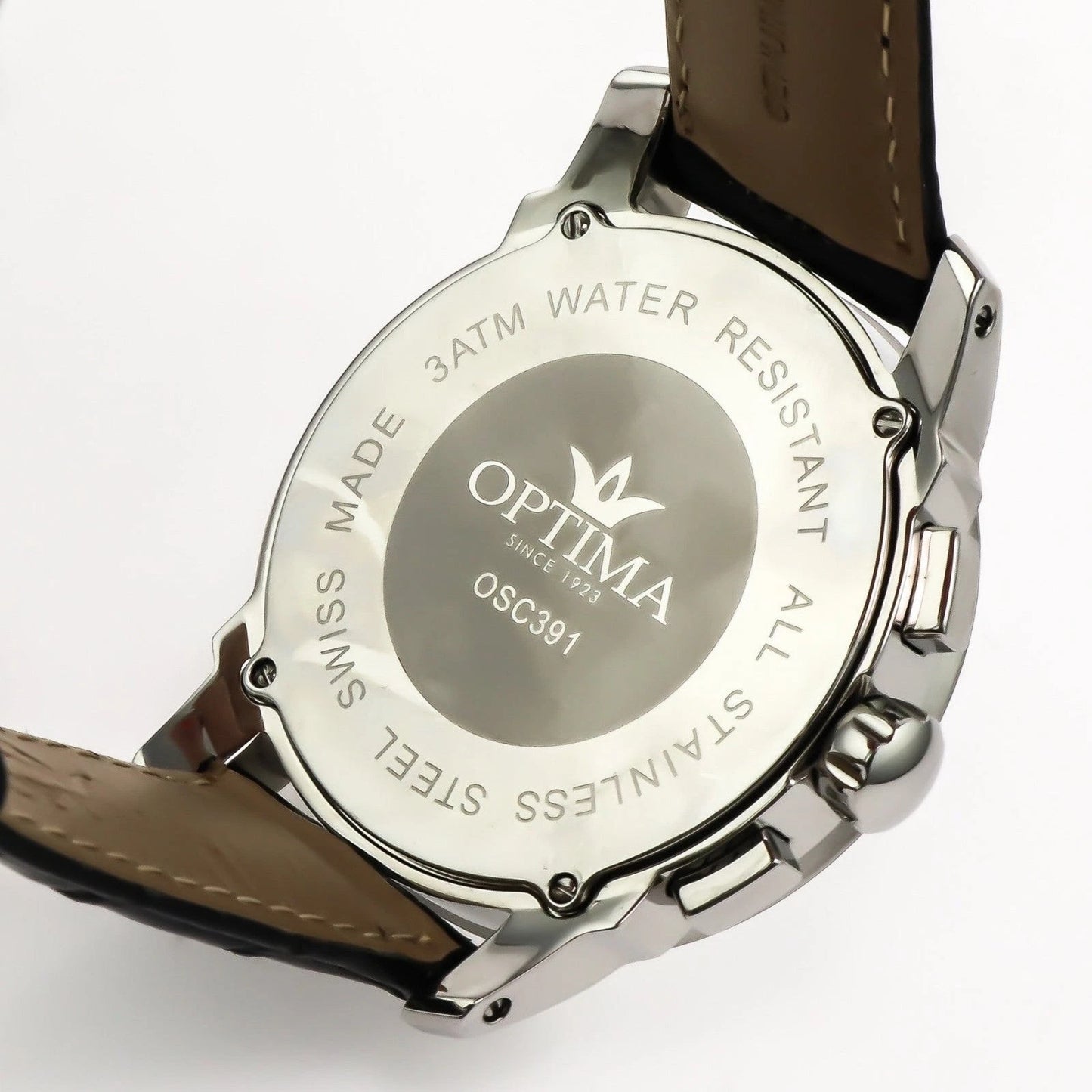 Optima • Swiss Chronograph Watch • Stainless Steel • Quartz • 46mm • OSC391