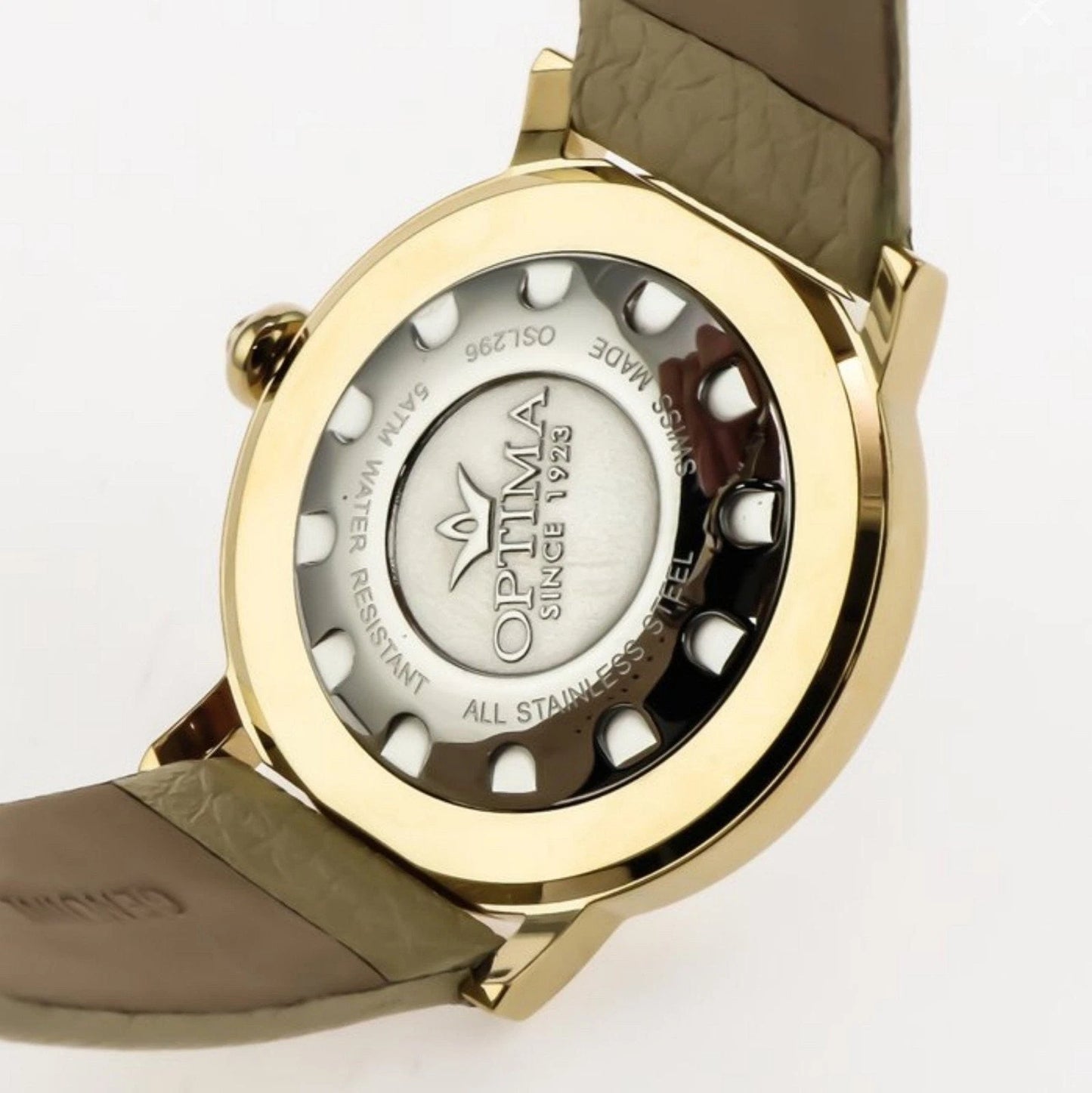 Optima • Swiss Watch • PVD Gold & Stainless Steel • Quartz • 38mm • 5ATM OSL296