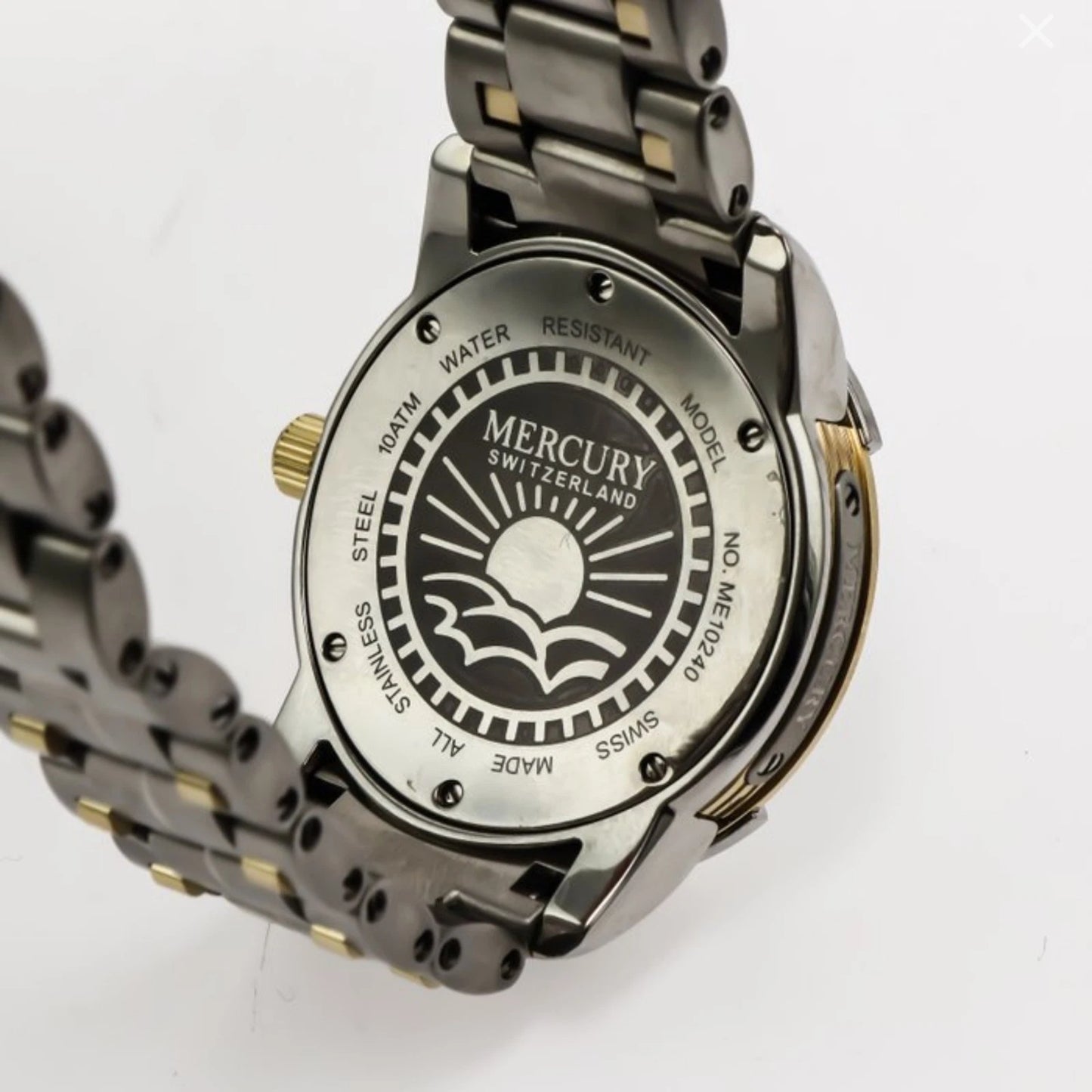 Mercury Swiss Watch 38.5mm Stainless Steel & PVD Gold Quartz 10ATM ME10240