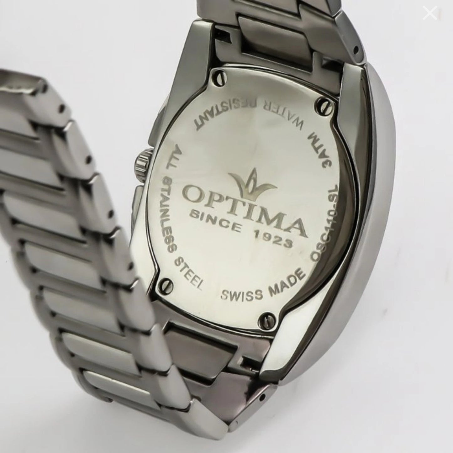 Optima Swiss Chronograph Watch 40.9x48.2mm Stainless Steel Quartz 3ATM OSC110