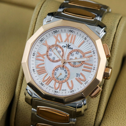 Optima • Swiss Chronograph Watch • Stainless Steel • 43 mm • Quartz • OSC248