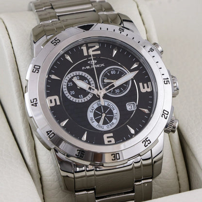 Murex Swiss 45mm Chronograph Watch Stainless Steel Quartz 5 ATM• MUC508