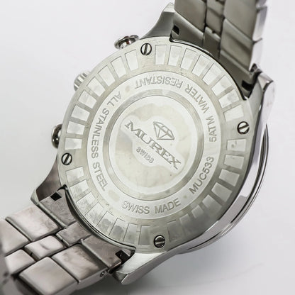 Murex Swiss 45mm Chronograph Watch Stainless Steel Quartz 5 ATM• MUC533