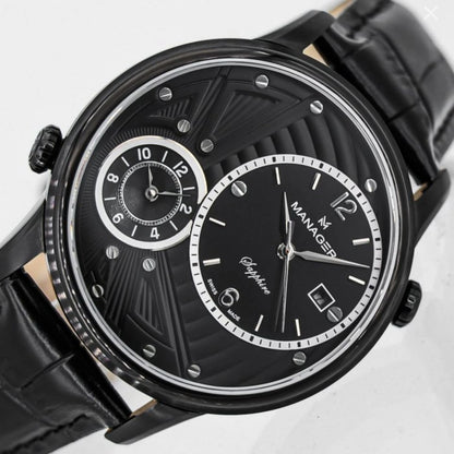 Manager Watches • Dual Time • Stainless Steel • 44mm Quartz • 5ATM Saphire