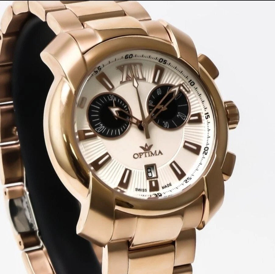 Optima • Swiss Chronograph Watch • Stainless Steel • Quartz • 43mm • OSC275