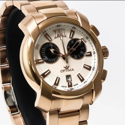 Optima • Swiss Chronograph Watch • Stainless Steel • Quartz • 43mm • OSC275
