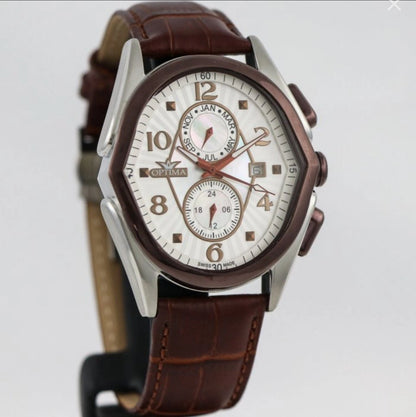 OPTIMA • OSC272 • 42x44.5mm • Swiss Watch • Date SubDay • Dual Time