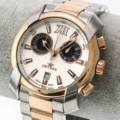 Optima • Swiss Chronograph Watch • Stainless Steel • Quartz • 43mm • OSC275