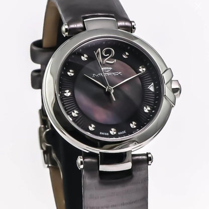 Murex Swiss Watch 32mm Stainless Steel Quartz Black Mother Of Pearl 5ATM MUL549