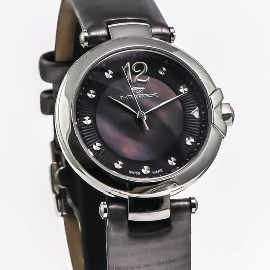 Murex Swiss Watch 32mm Stainless Steel Quartz Black Mother Of Pearl 5ATM MUL549