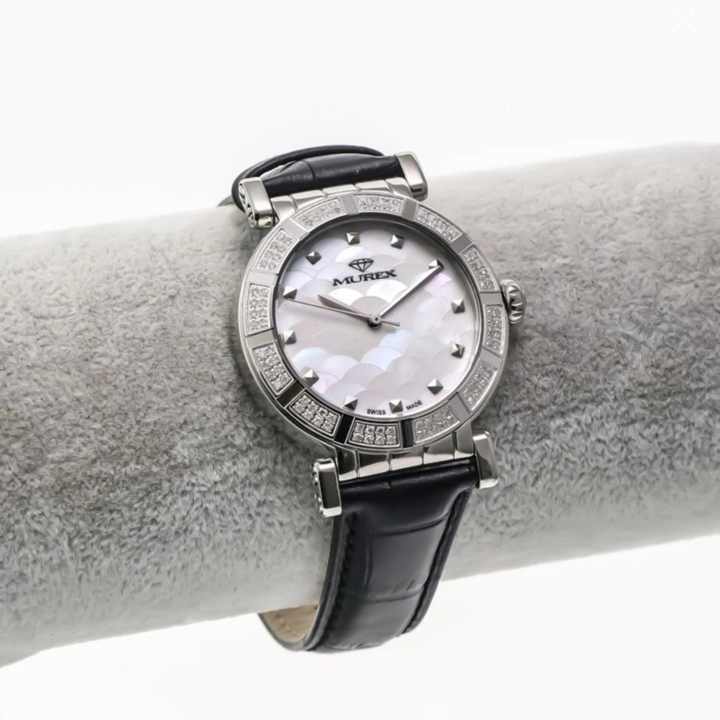 Murex Swiss Diamond Watch 34mm Stainless Steel & Silver Quartz 5ATM RSL964
