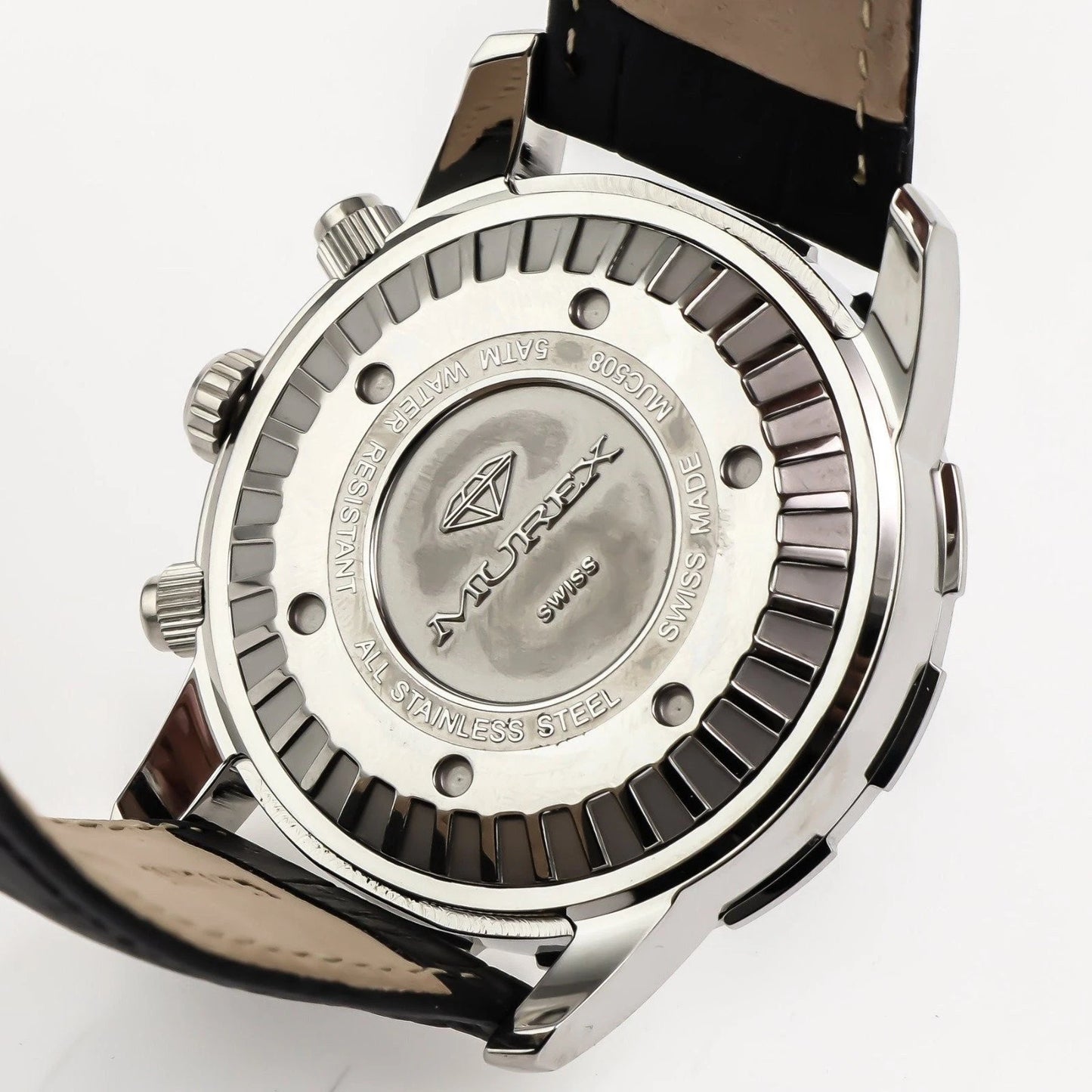 Murex Swiss 45mm Chronograph Watch Stainless Steel Quartz 5 ATM MUC508