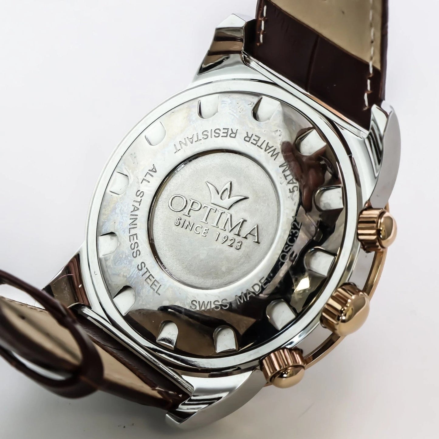 Optima • Swiss Chronograph Watch • Stainless Steel • 44.5mm • Quartz • OSC321