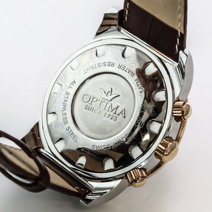Optima • Swiss Chronograph Watch • Stainless Steel • 44.5mm • Quartz • OSC321