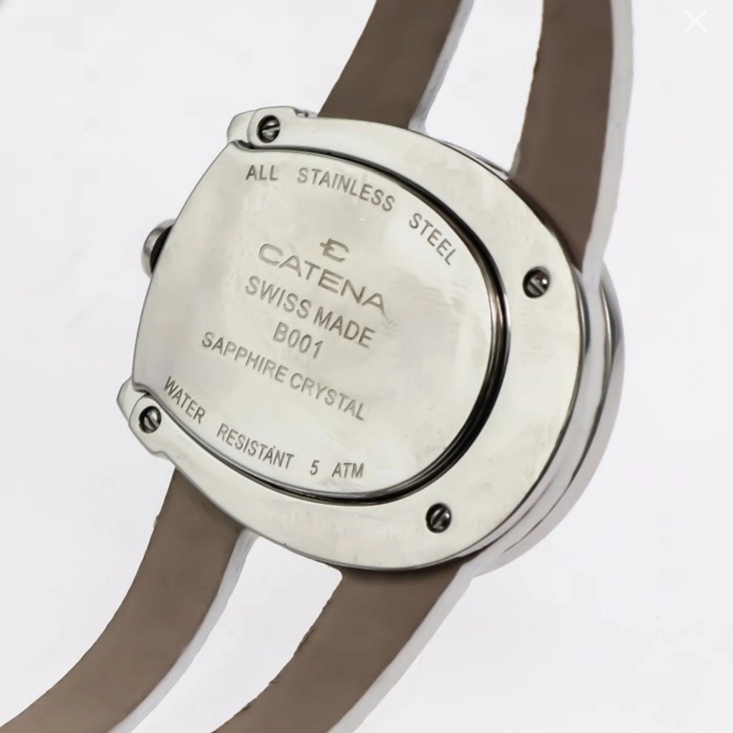 Catena Swiss 37mm Ronda Quartz Watch Stainless Steel 5ATM B001SCR13