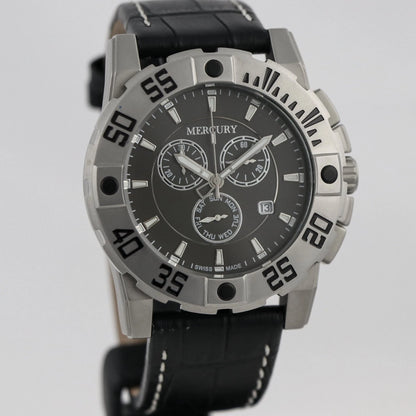 Mercury Swiss 44mm Stainless Steel Quartz Chronograph Watch 5ATM ME10225