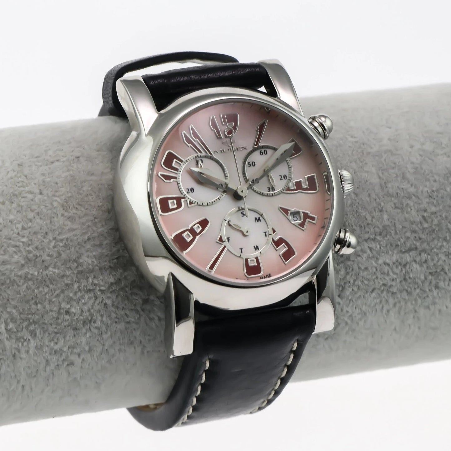 Murex Swiss Chronograph Watch Stainless Steel Quartz 43.5x39mm 3ATM ISC680