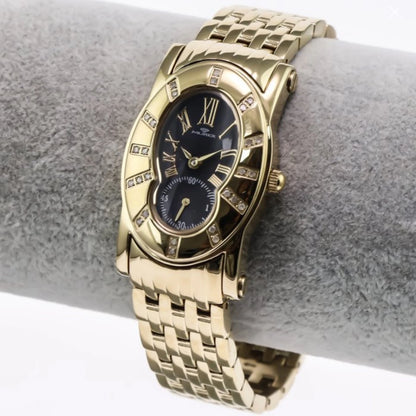 Murex Diamond Swiss Watch 34mm Black MOP Stainless Steel PVD Gold 3ATM RSL814