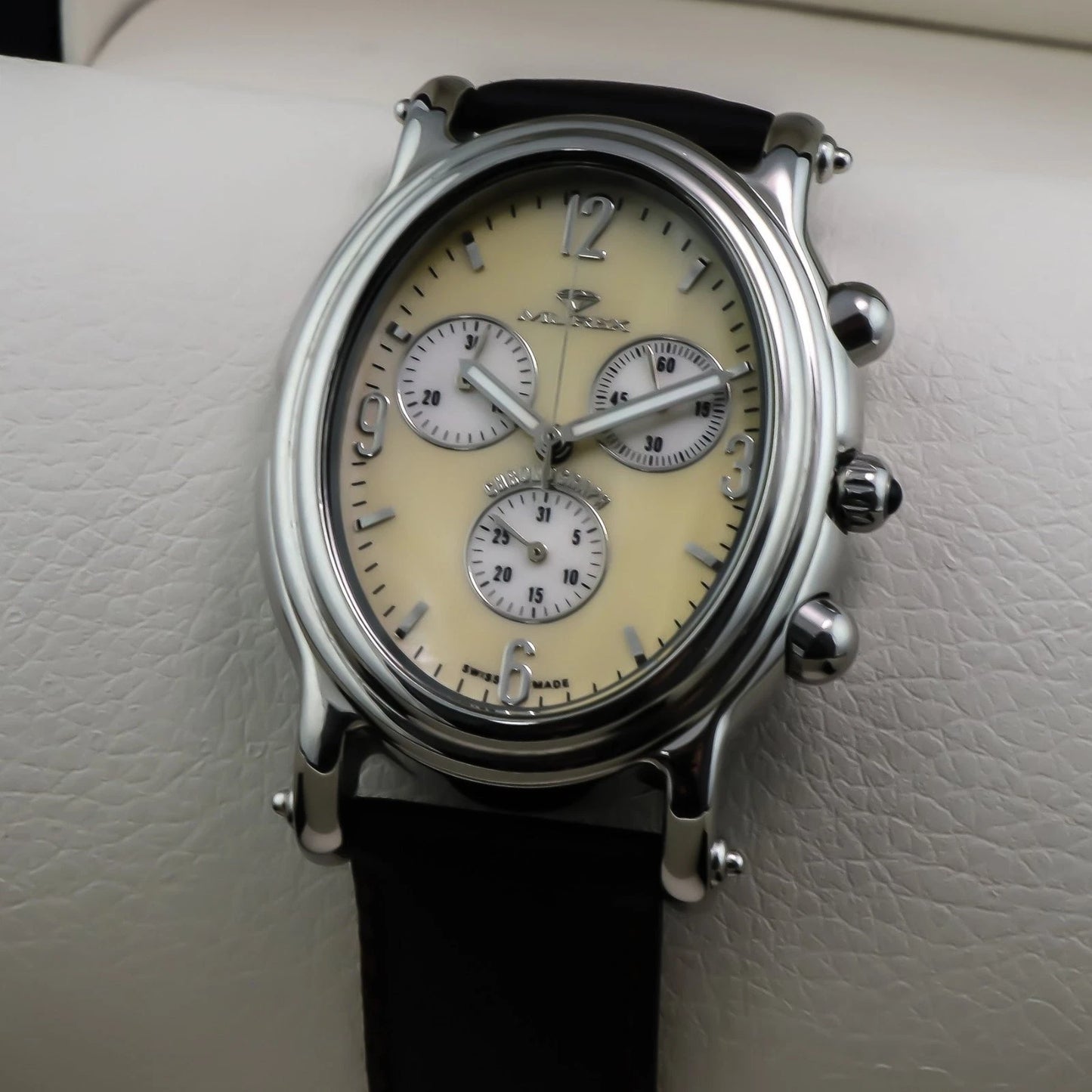 Murex Swiss Chronograph Watch Stainless Steel Quartz 35.7x48.20mm ISC627