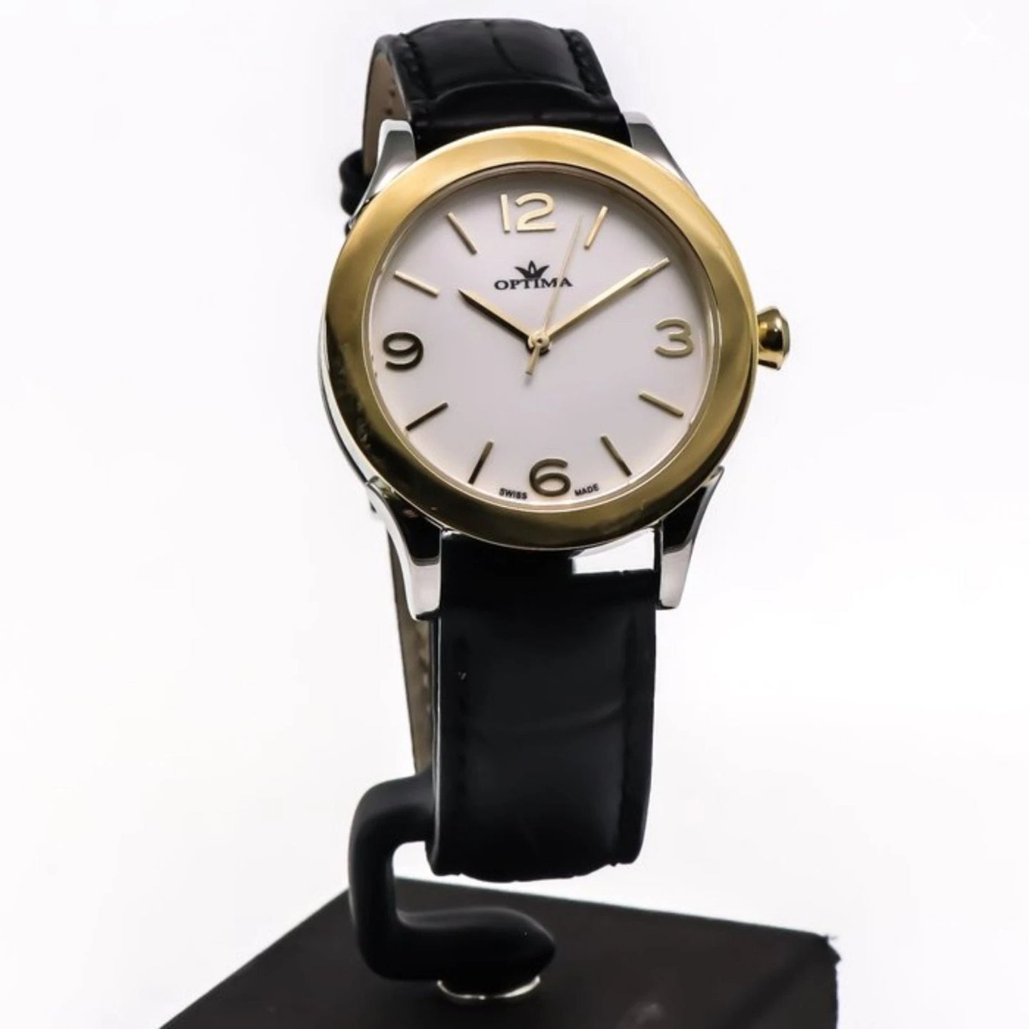 Optima Swiss Watch 39mm Stainless Steel PVD Gold Quartz 5ATM OSl352