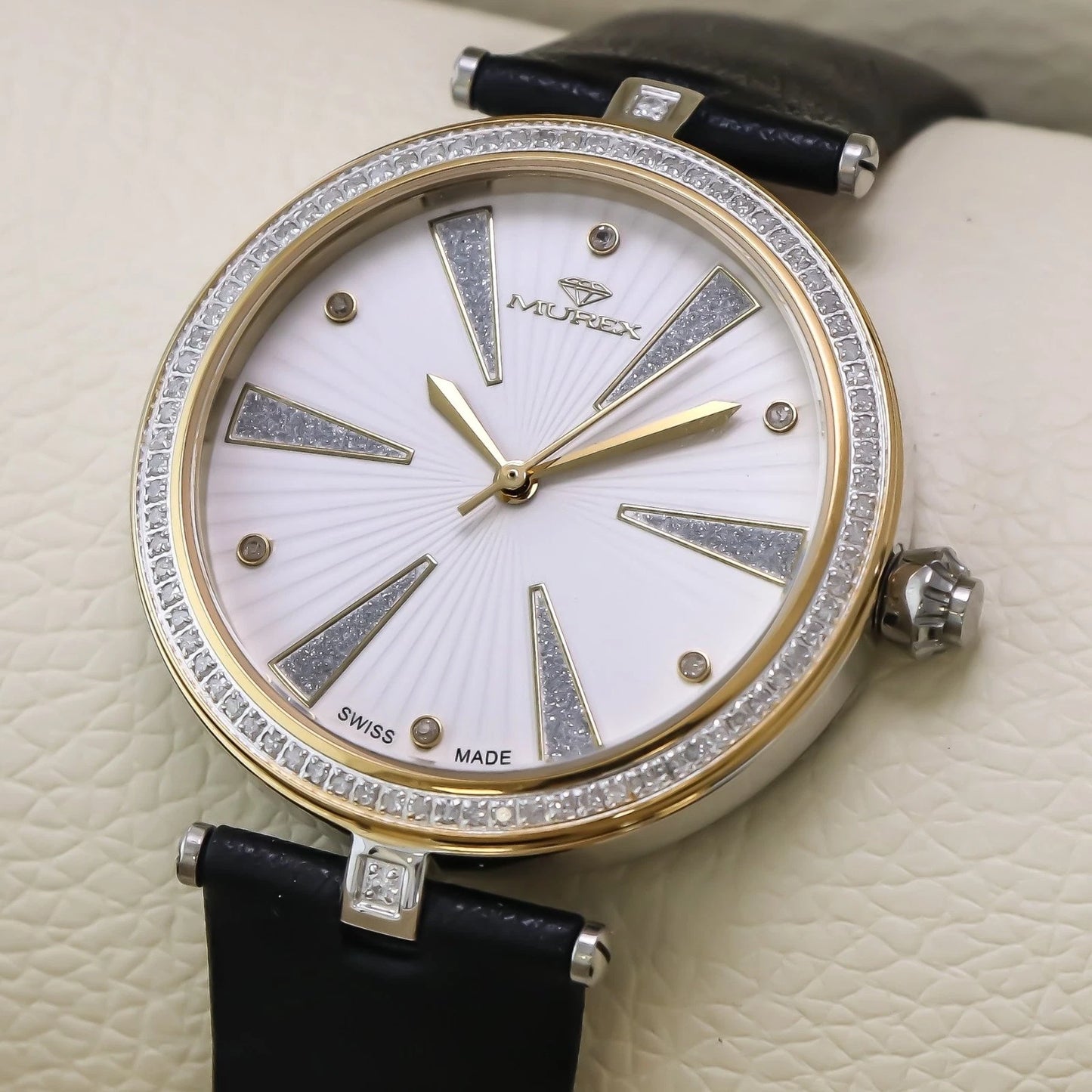 Murex • Swiss Diamond Watch • 88 White Diamonds 0.52ct • Quartz • MUL525