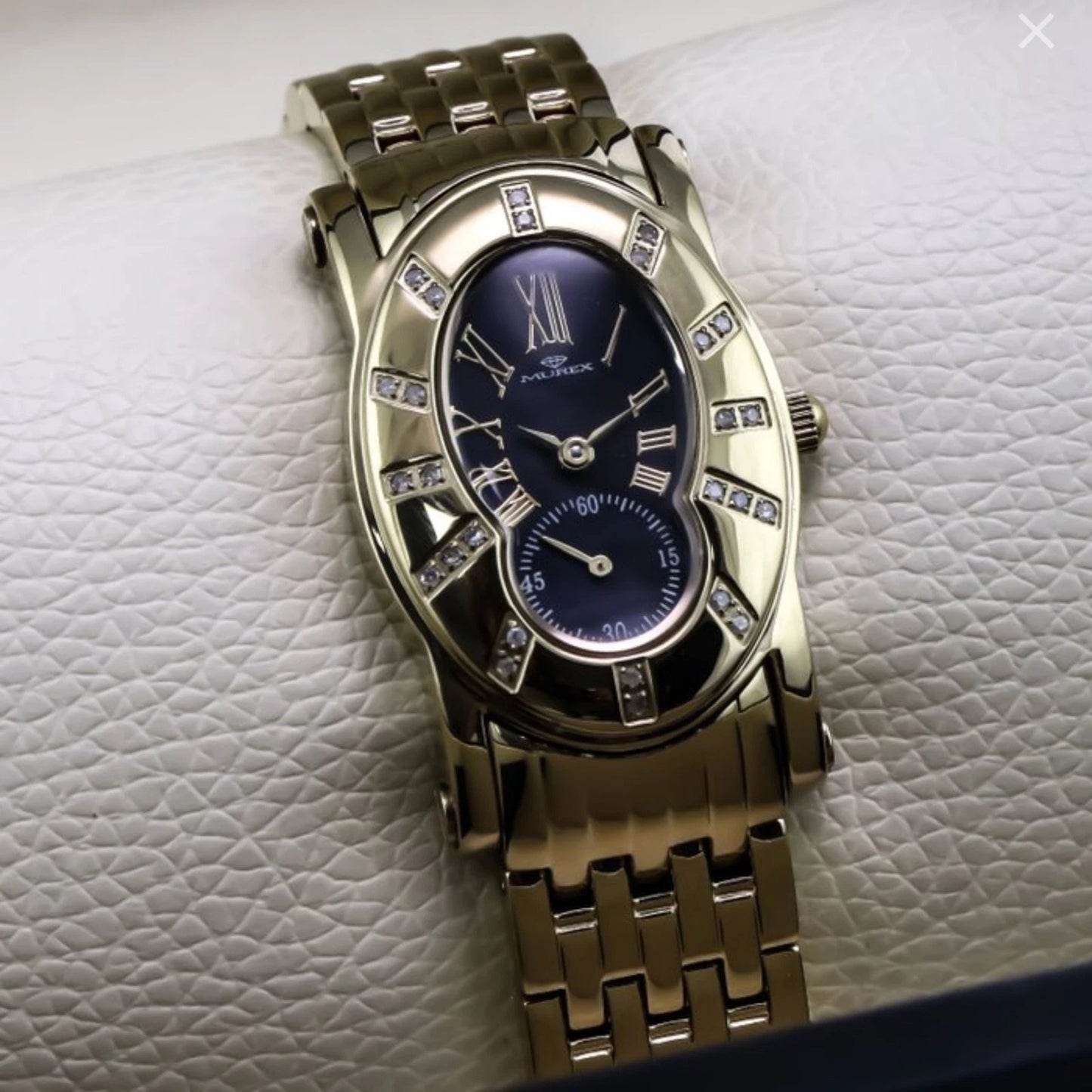Murex Diamond Swiss Watch 34mm Black MOP Stainless Steel PVD Gold 3ATM RSL814
