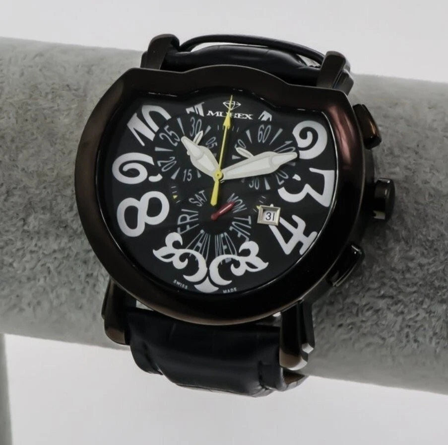 MUREX Swiss Chronograph Stainless Steel Quartz Watch 42.5x52mm 3ATM ISC792