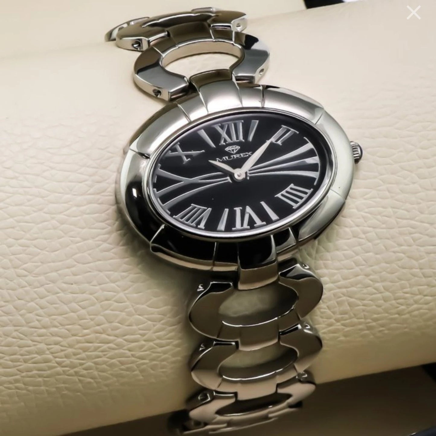 Murex Swiss Watch 40mm Stainless Steel Quartz Black Mother Of Pearl 3ATM RSL913