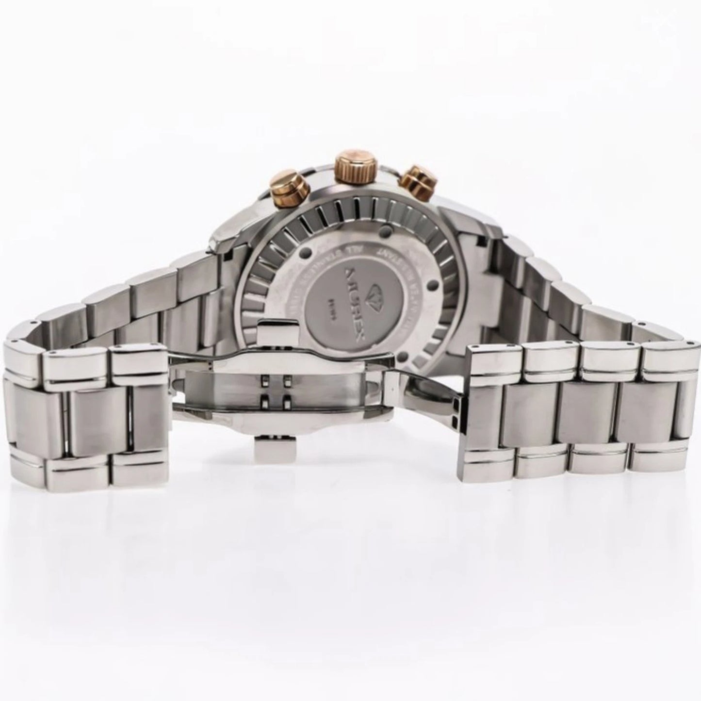 Murex Swiss Chronograph Watch 49mm Stainless Steel & PVD Rose Gold Quartz MUC594