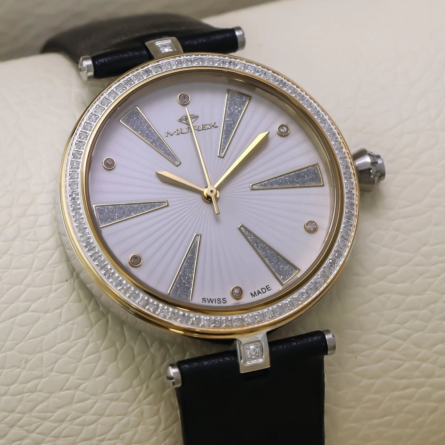 Murex • Swiss Diamond Watch • 88 White Diamonds 0.52ct • Quartz • MUL525