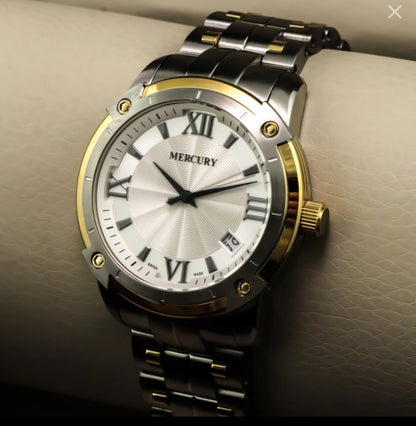 Mercury Swiss Watch 38.5mm Stainless Steel & PVD Gold Quartz 10ATM ME10240