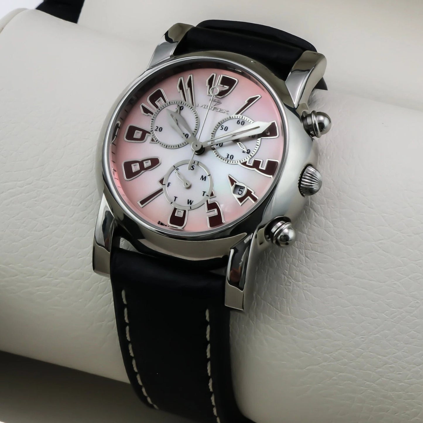 Murex Swiss Chronograph Watch Stainless Steel Quartz 43.5x39mm 3ATM ISC680