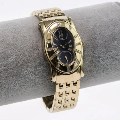 Murex Diamond Swiss Watch 34mm Black MOP Stainless Steel PVD Gold 3ATM RSL814