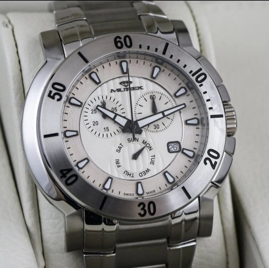 Murex • Swiss Chronograph Watch • Stainless Steel Quartz MUC578 • Date SubDay
