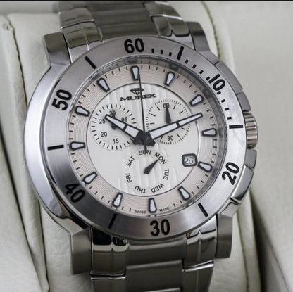 Murex • Swiss Chronograph Watch • Stainless Steel Quartz MUC578 • Date SubDay