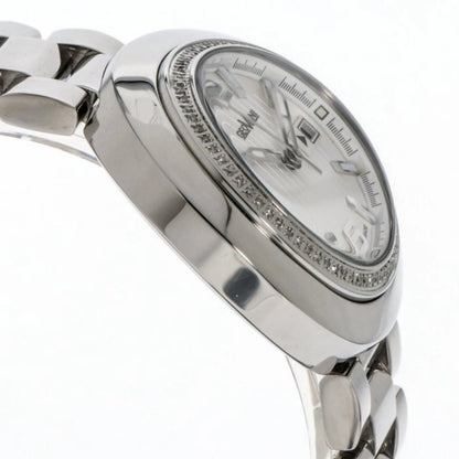 Geovani Swiss 38mm Stainless Steel Quartz Watch Gemset Bezel 3ATM GOL511