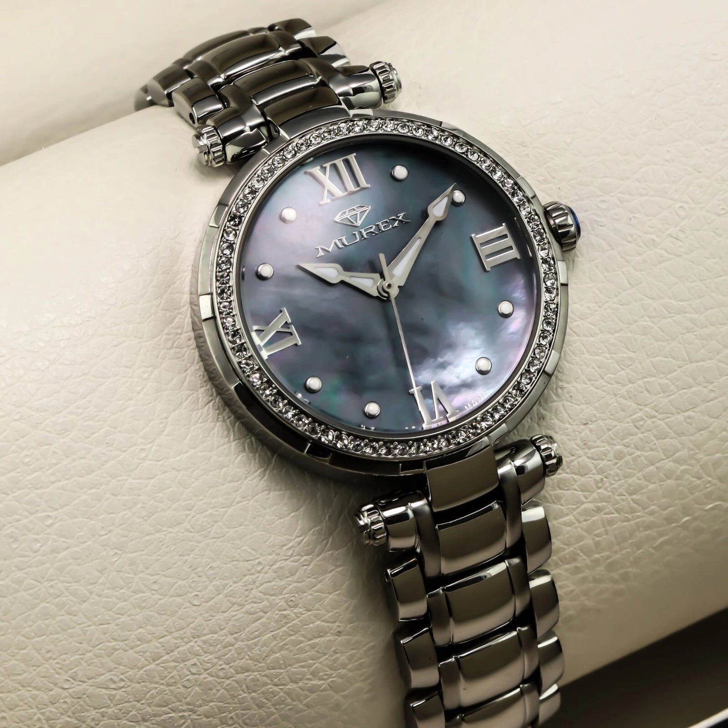 Murex • Swiss Watch • Stainless Steel • 37mm • Quartz • 3ATM • MUL538 Gem Inlaid
