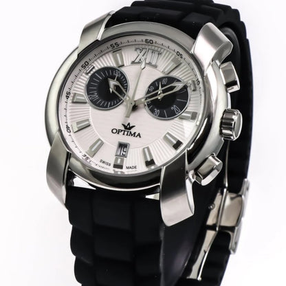 Optima Swiss Chronograph Watch 43mm Stainless Steel Quartz 5ATM OSC275