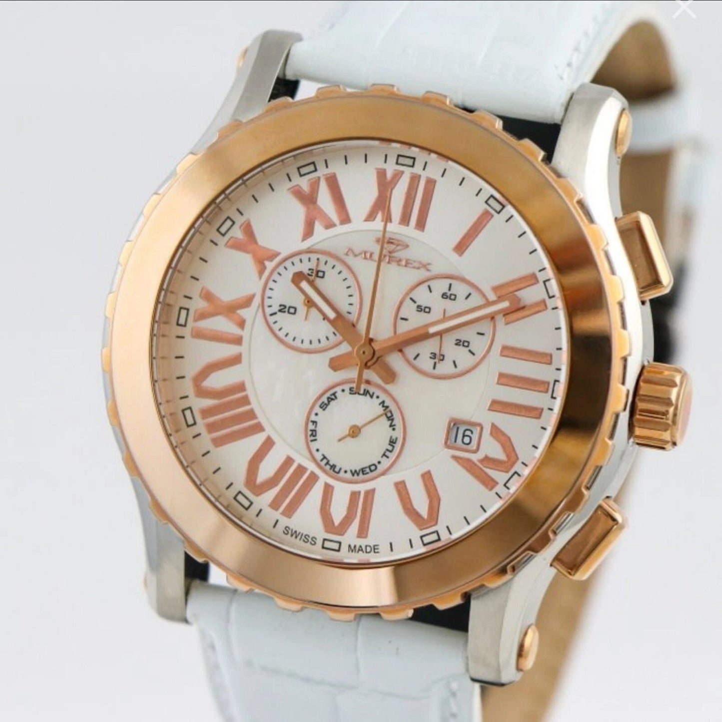 Murex Swiss 45mm Chronograph Quartz Watch Date SubDay 3ATM ISC914