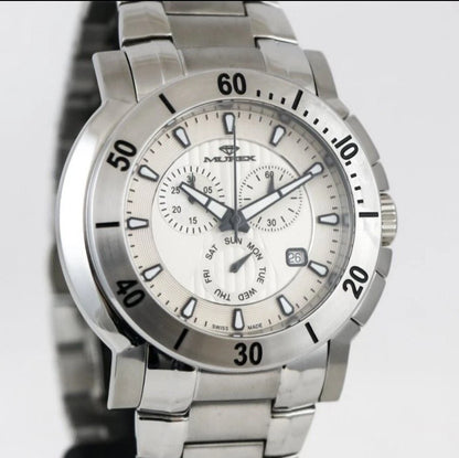Murex • Swiss Chronograph Watch • Stainless Steel Quartz MUC578 • Date SubDay