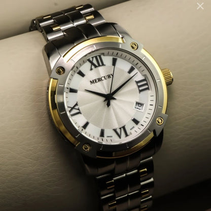 Mercury Swiss Watch 38.5mm Stainless Steel & PVD Gold Quartz 10ATM ME10240