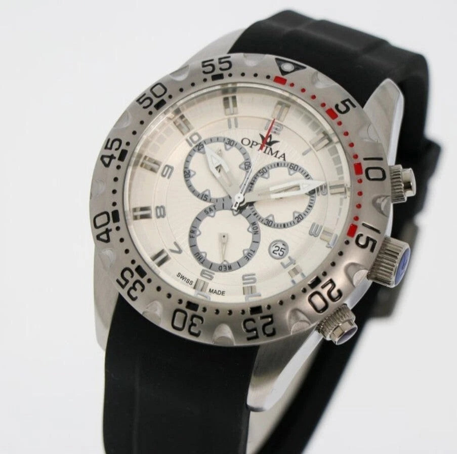 Optima • Swiss Chronograph Watch •Stainless Steel Quartz • Quartz • OSC342