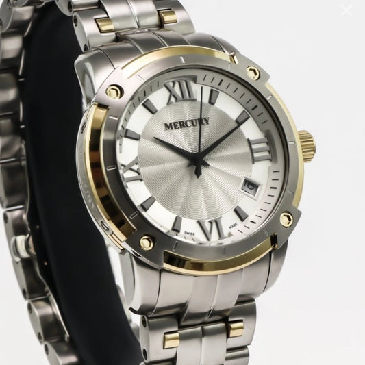 Mercury Swiss Watch 38.5mm Stainless Steel & PVD Gold Quartz 10ATM ME10240