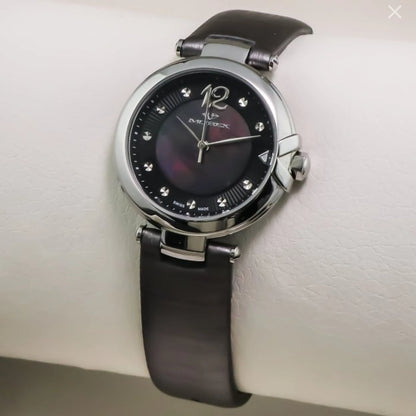 Murex Swiss Watch 32mm Stainless Steel Quartz Black Mother Of Pearl 5ATM MUL549