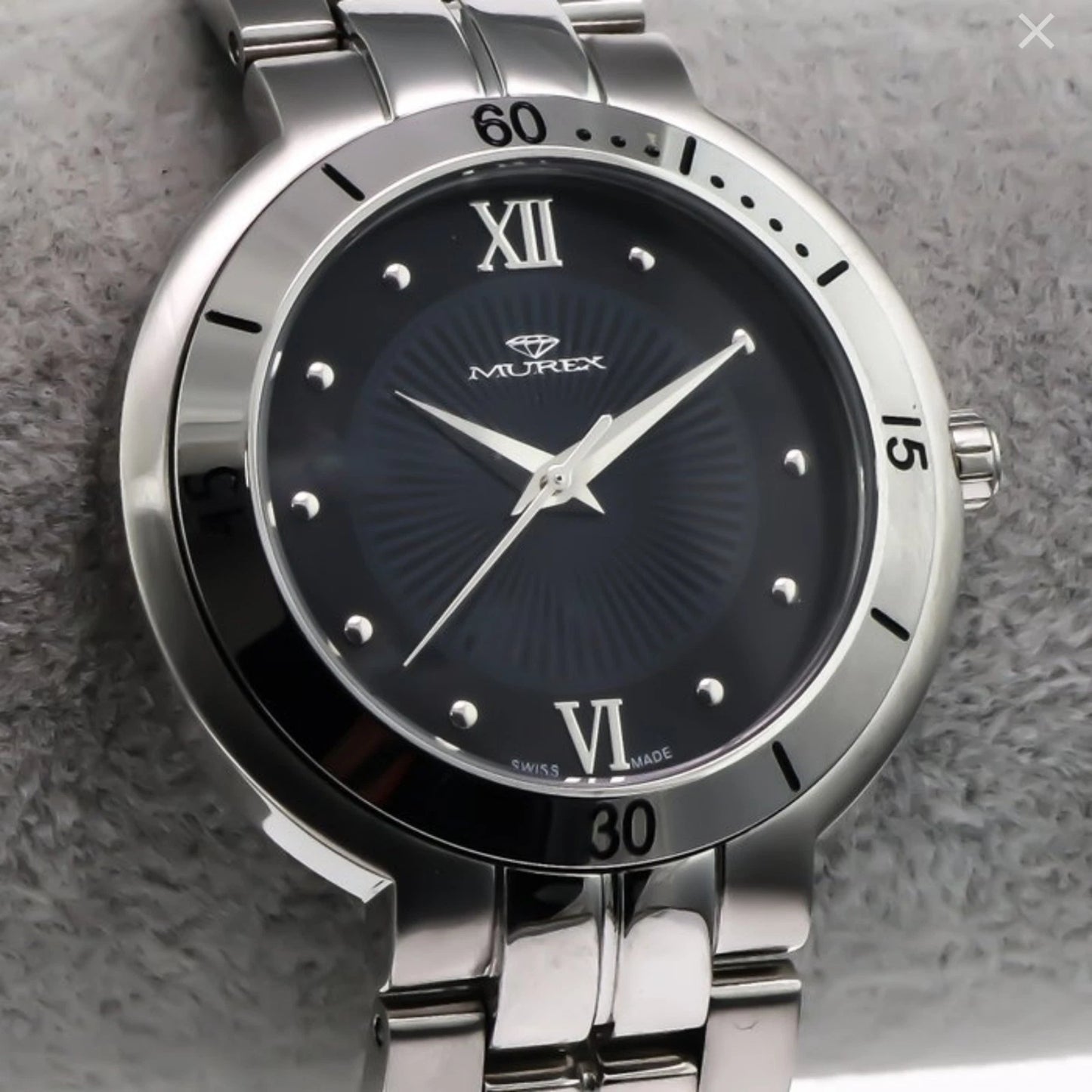 Murex • Swiss Watch • Stainless Steel • Quartz • 37mm • MUL502 • 5ATM Black MOP