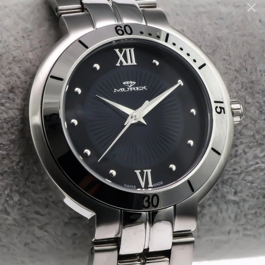 Murex • Swiss Watch • Stainless Steel • Quartz • 37mm • MUL502 • 5ATM Black MOP