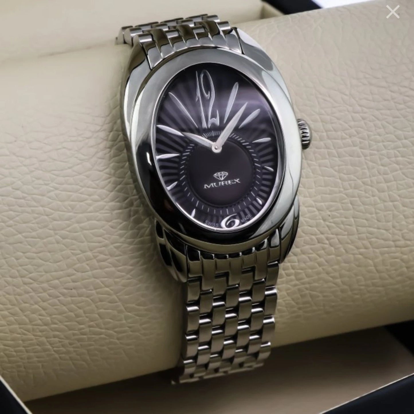 Murex Swiss Watch 32mm Stainless Steel Quartz Black Mother Of Pearl 5ATM RSL949