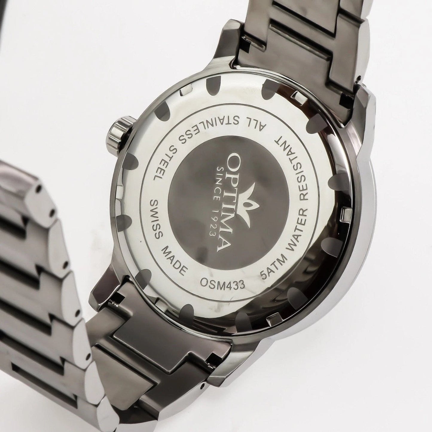 Optima • Swiss Watch • Stainless Steel • 47.5mm • Quartz • 5ATM • OSM433