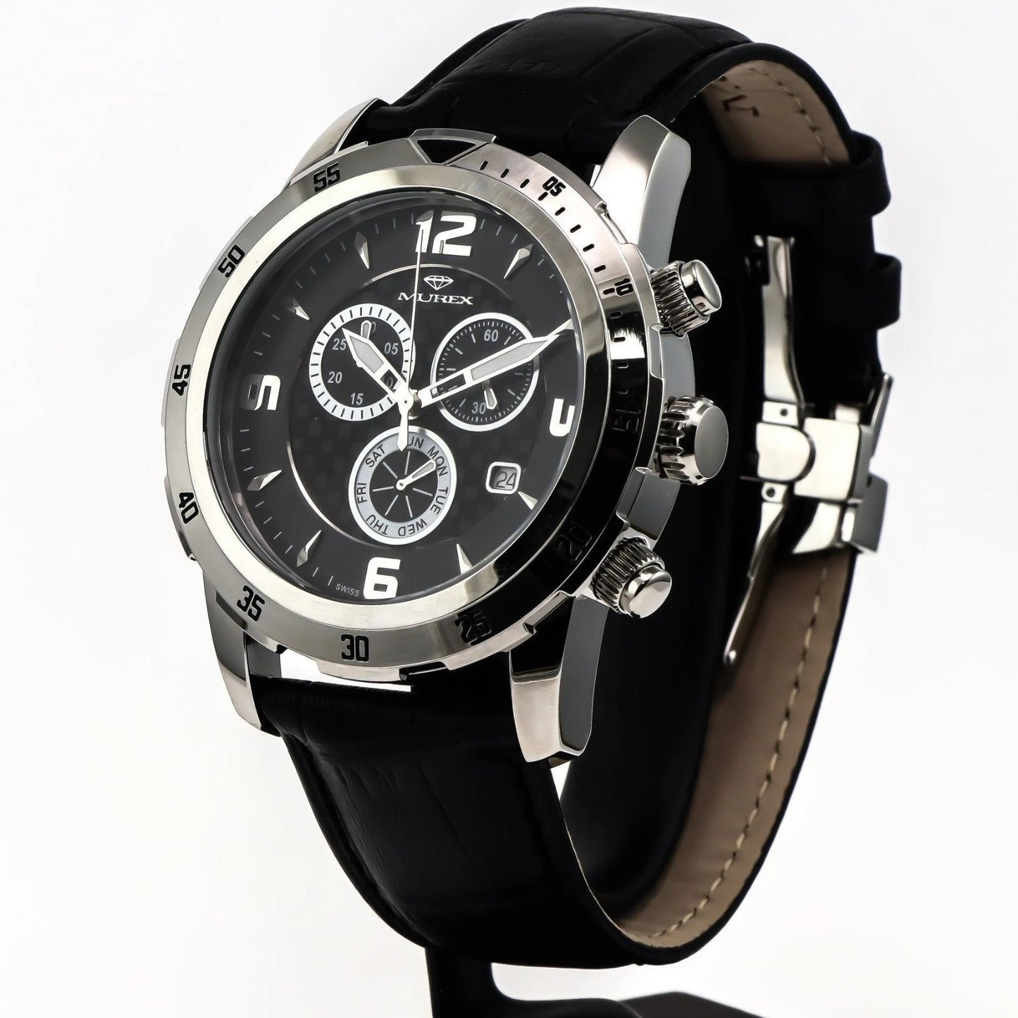 Murex Swiss 45mm Chronograph Watch Stainless Steel Quartz 5 ATM MUC508